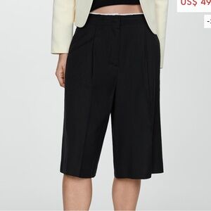 Mango Bermuda shorts with contrast trim
